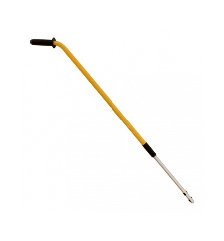 фото: Ручка швабры Rubbermaid Hygen 115-186см телескопическая, алюминиевая, желтая, FGQ760000000