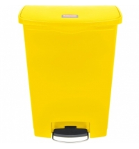 Контейнер для мусора с педалью Rubbermaid Step-On 90л желтый, 1883579