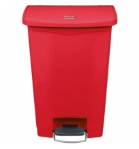 Контейнер для мусора с педалью Rubbermaid Step-On 50л красный, 1883566