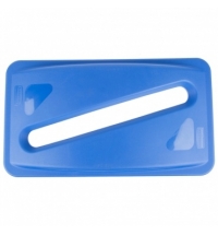 фото: Крышка для контейнера Rubbermaid SlimJim 87л/60л с отверстием для бумаги, синяя, FG270388BLUE