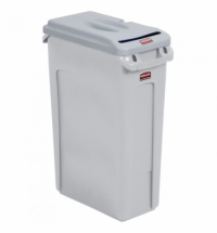 Контейнер для мусора Rubbermaid SlimJim 87л, серый, для конфиденциальных документов, FG9W1600LGRAY